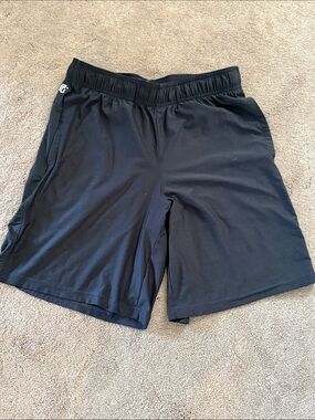 Boys Black Athletic Shorts with Elastic Waistband — Perfect Game